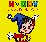 Noddy and the Birthday Party title screen for GameBoy Color